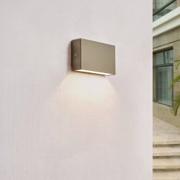 Arcchio LED outdoor wall lamp Karline, 530 lm, stainless steel, IP65