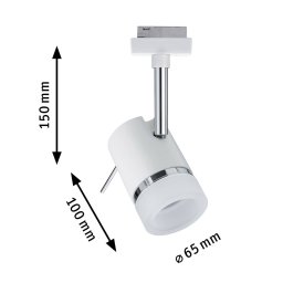 Paulmann URail Pipe spot, white/chrome