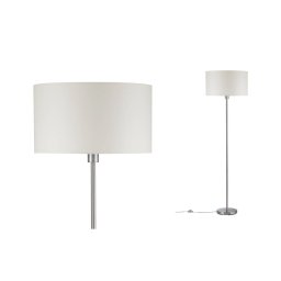 Paulmann Tessa floor lamp, cream, brushed iron