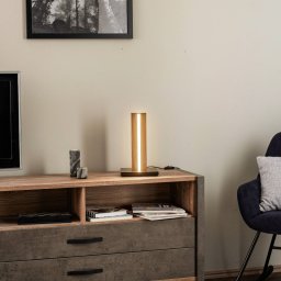 Envostar Eldder LED table lamp in walnut veneer