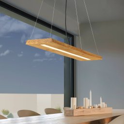 Trio Lighting Brad wooden LED pendant light