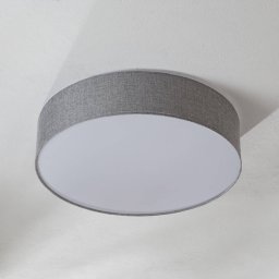 EGLO Grey Pasteri ceiling lamp with linen shade 57 cm
