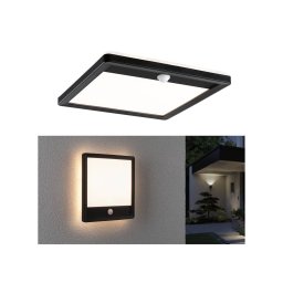 Paulmann LED outdoor wall light Lamina, black, sensor, IP44