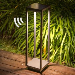 FARO BARCELONA Saura solar LED pedestal light with motion detector