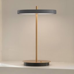 UMAGE LED rechargeable table lamp Asteria Move anthracite/brass 31 cm