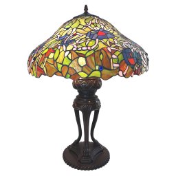 Clayre&Eef 5LL-6055 Tiffany-style table lamp blue/green