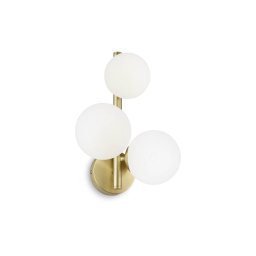 Ideallux Ideal Lux Perlage wall lamp 3flg brass/white
