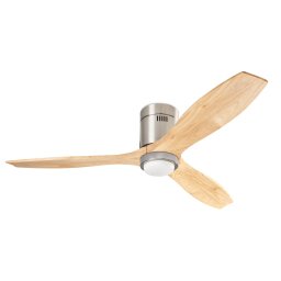 LEDS-C4 Stem LED ceiling fan, light wood, DC quiet, Ø 137 cm CCT