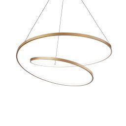 Ideallux Ideal Lux Oz LED pendant light Ø 80 cm, brass