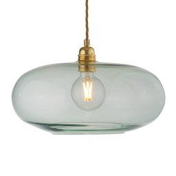 EBB & FLOW Horizon glass pendant light green Ø36cm