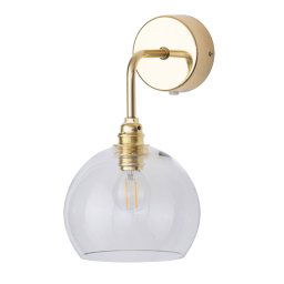 EBB & FLOW Rowan wall lamp gold, clear lampshade