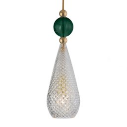 EBB & FLOW Smykke M gold crystal check green ball