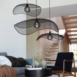 PR Home Vivi pendant light, Ø 61 cm, black, metal