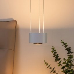 Arcchio LED hanging light Rotari, lens, up/down, white