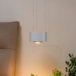 Arcchio LED hanging light, Rotari, lens, downlight, white