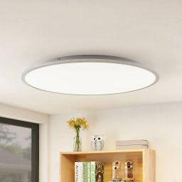 Lindby LED ceiling lamp Narima, 4,000 K, Ø 80 cm, silver