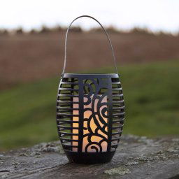 STAR TRADING Flame LED solar lamp, three usage options, 42 cm