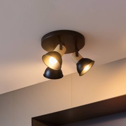 Lindby Bosko spotlight, 3-bulb, round