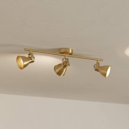 EGLO Seras downlight brushed brass-gold, 3-bulb