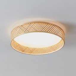 EGLO Luppineria bamboo mesh LED ceiling light Ø 38cm