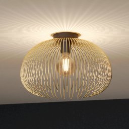 EGLO Venezuela ceiling lamp, lampshade made of golden rods