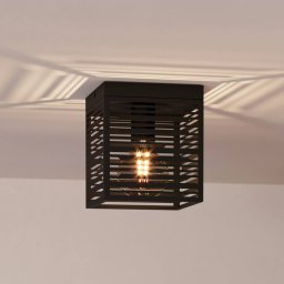 EGLO Piedritas ceiling lamp, a black square shade