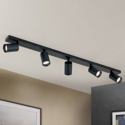 ORION Sean downlight, black, aluminium, 100 cm long, GU10