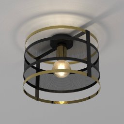 Luminex Lavinia ceiling light, golden rings, 1-bulb
