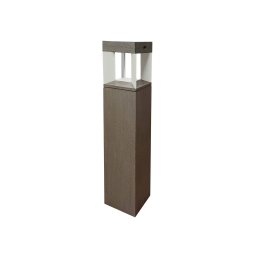 Les Jardins Teckalu LED solar path light sensor teak/white