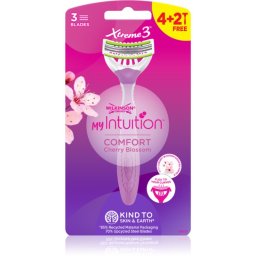 Wilkinson Sword My Intuition Xtreme 3 Disposable Razors Comfort Cherry Blossom 6 pc