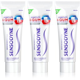 Sensodyne Sensitivity & Gum Whitening Whitening Toothpaste for protection of teeth and gums 3x75 ml