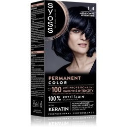 Syoss Permanent Color Permanent Hair Dye shade 1_4 Blue Black 1 pc