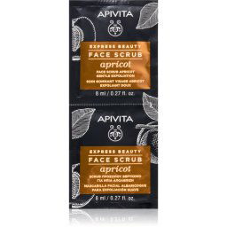Apivita Express Beauty Gentle Face Scrub Apricot Gentle Facial Scrub for the face 2x8 ml