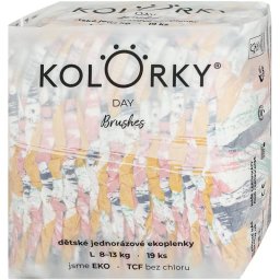 Kolorky Day Brushes disposable organic nappies size S 8-13 Kg 19 pc