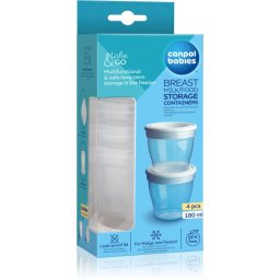 Canpol babies Storage Containers food containers with cap 4x180 ml