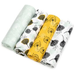 T-TOMI Cloth Diapers Dandelions cloth nappies 76x76 cm 4 pc
