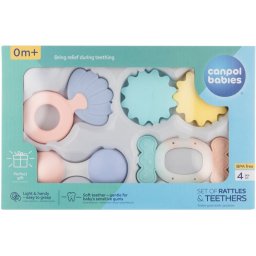 Canpol babies Pastels rattle with teether gift set 0m+