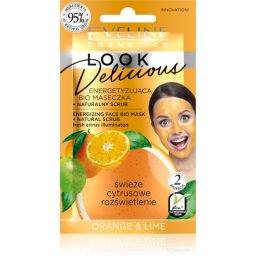 Eveline Cosmetics Look Delicious Orange & Lime Hydrating and Brightening Mask with exfoliating effect 10 ml