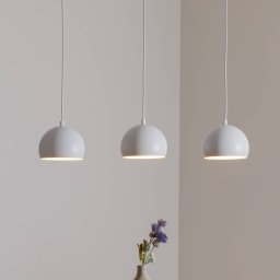 Luminex Sool pendant light, white, 3-bulb