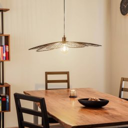 ONLI Nera Fiore pendant light, flower shape, metal