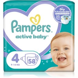 Pampers Active Baby Size 4 disposable nappies 9-14 kg 58 pc