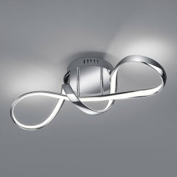 Reality Leuchten Perugia LED ceiling light, switch dimmer, chrome
