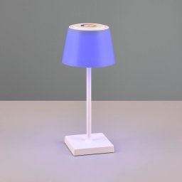 Reality Leuchten Sanchez LED table lamp, RGBW and dimmer, white