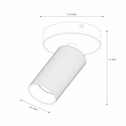 Lucide Clubs downlight, 1-bulb, black