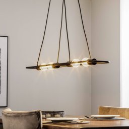 Lucande Tornike pendant light, 4-bulb, steel