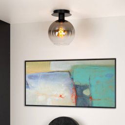 Lucide Marius ceiling lamp glass lampshades black 1-bulb