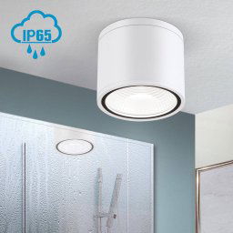 ORION Sputnik LED downlight IP65 Ø 14.5 cm white