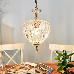ORION Arila pendant light, crystal glass, Ø 25 cm