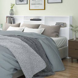 vidaXL Headboard Cabinet White 220x19x103.5 cm