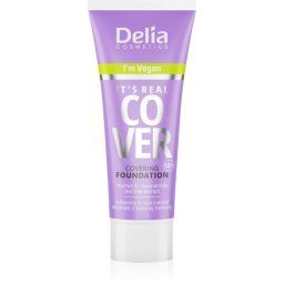 Delia Cosmetics It's Real Cover High Cover Foundation shade 201 vanille 30 ml